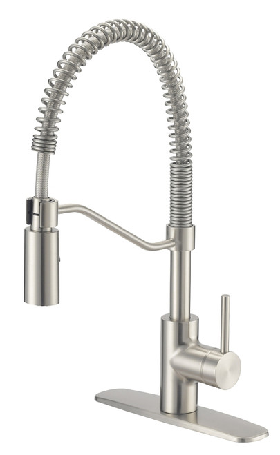 Boston Harbor Spring Pull-Down Kitchen Faucet, Stainless Steel [SKU: ORG1894849]