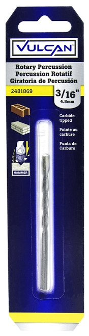 Vulcan Masonry Drill Bit, Percussion,3/16 in [SKU: ORG2481869]