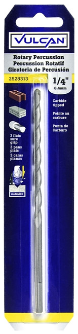 Vulcan 202571OR Drill Bit, 1/4 in Dia, 6 in OAL, Percussion, Spiral Flute, Straight Shank [SKU: ORG2528313]