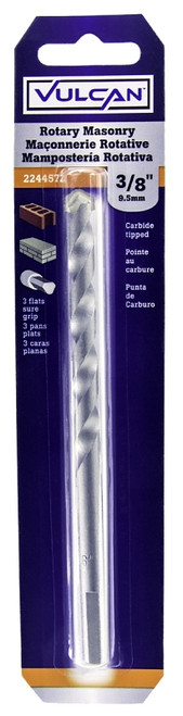 Vulcan 223811OR Drill Bit, 3/8 in Dia, 6 in OAL, Spiral Flute, Straight Shank [SKU: ORG2244572]