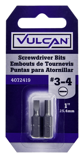 Vulcan 306192OR Screwdriver Bit, Hex Shank, S2 Chrome Molybdenum Steel [SKU: ORG4072419]