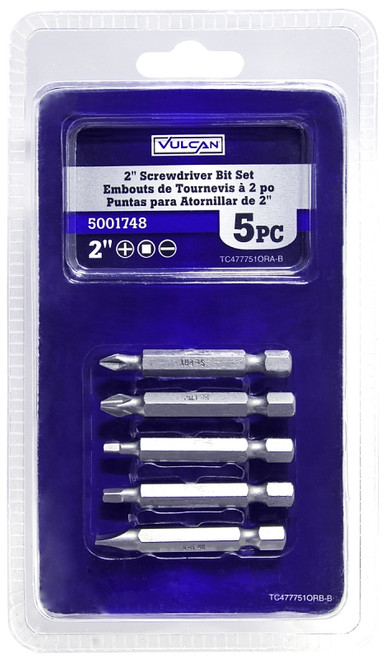 Vulcan 477751OR Screwdriver Bit Set, 5-Piece, Satin [SKU: ORG5001748]