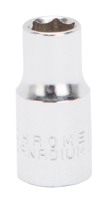 Vulcan MT6482418 Drive Socket, 1/4 in Socket, 1/4 in Drive, 6-Point, Chrome Vanadium Steel, Chrome [SKU: ORG2726917]