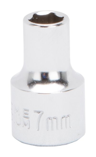 Vulcan MT6498539 Drive Socket, 7 mm Socket, 3/8 in Drive, 6-Point, Chrome Vanadium Steel, Chrome [SKU: ORG1453075]