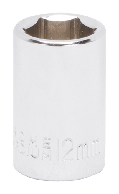 Vulcan MT6499156 Drive Socket, 12 mm Socket, 3/8 in Drive, 6-Point, Chrome Vanadium Steel, Chrome [SKU: ORG4425369]