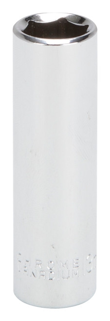 Vulcan MT6502850 Drive Socket, 13 mm Socket, 3/8 in Drive, 6-Point, Chrome Vanadium Steel, Chrome [SKU: ORG8044794]
