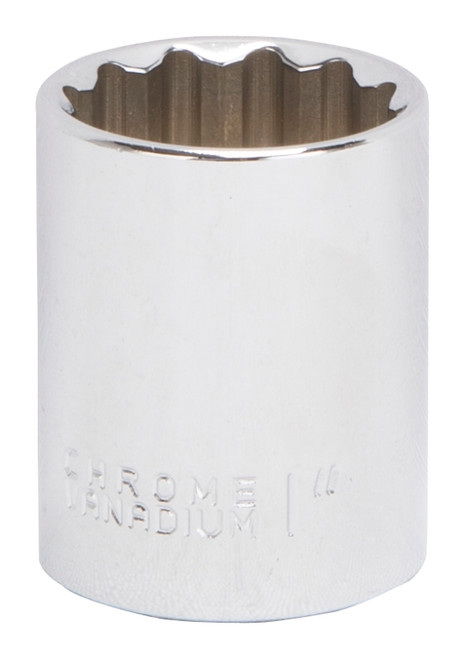 Vulcan MT6518369 Drive Socket, 1 in Socket, 1/2 in Drive, 12-Point, Chrome Vanadium Steel, Chrome [SKU: ORG4742813]