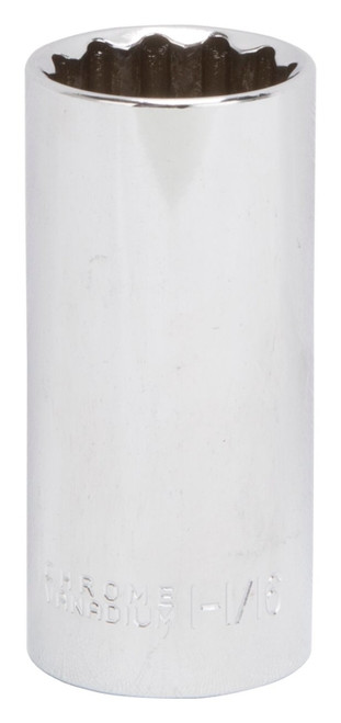 Vulcan MT6528954 Drive Socket, 1-1/16 in Socket, 1/2 in Drive, 12-Point, Chrome Vanadium Steel, Chrome [SKU: ORG2123370]