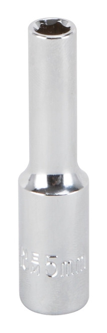 Vulcan MT6487802 Drive Socket, 5 mm Socket, 1/4 in Drive, 6-Point, Chrome Vanadium Steel, Chrome [SKU: ORG4826046]