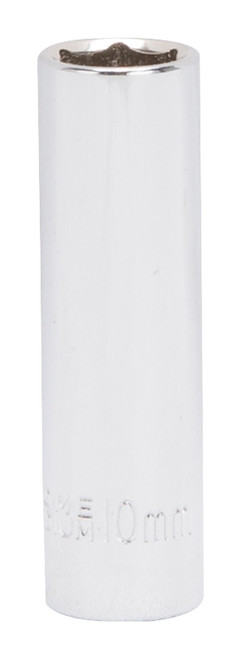 Vulcan MT6487808 Drive Socket, 10 mm Socket, 1/4 in Drive, 6-Point, Chrome Vanadium Steel, Chrome [SKU: ORG9149360]