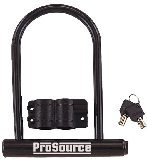 ProSource HD-RUP002 High Security Padlock, U-Type Shackle, Steel Body, Black/Vinyl-Coated [SKU: ORG1915743]