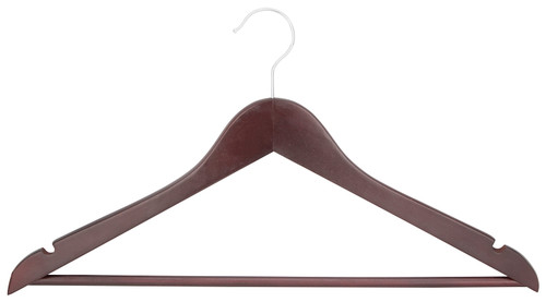 Simple Spaces HEA00040G Cloth Hanger Set, 6.6 lb Capacity, Steel/Wood, Mahogany [SKU: ORG0637454]