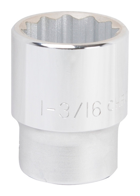 Vulcan MT-SS6038 Drive Socket, 1-3/16 in Socket, 3/4 in Drive, 12-Point, Chrome Vanadium Steel, Chrome [SKU: ORG8254237]