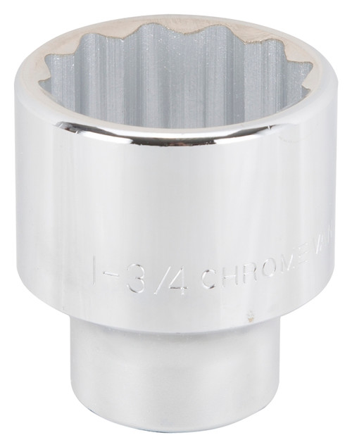 Vulcan MT-SS6056 Drive Socket, 1-3/4 in Socket, 3/4 in Drive, 12-Point, Chrome Vanadium Steel, Chrome [SKU: ORG6893283]