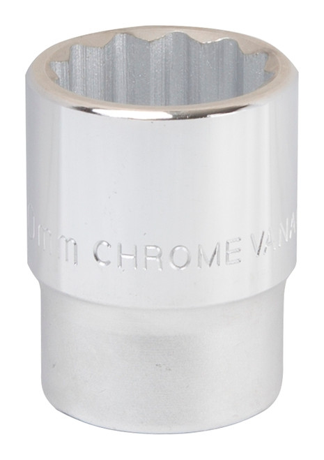 Vulcan MT-SM6030 Drive Socket, 30 mm Socket, 3/4 in Drive, 12-Point, Chrome Vanadium Steel, Chrome [SKU: ORG9318932]