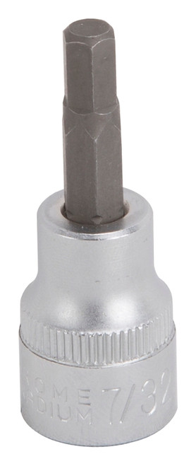 Vulcan Fractional Hex Bit Socket, Chrome, 7/32 in, 3/8 in Drive, 1-7/8 in OAL [SKU: ORG6110357]
