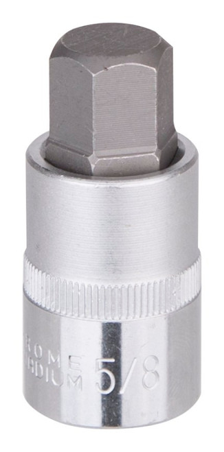 Vulcan Fractional Hex Bit Socket, Chrome, 5/8 in, 1/2 in Drive, 2-1/2 in OAL [SKU: ORG2078533]
