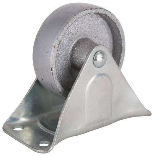 ProSource JC-S04 Rigid Caster, 4 in Dia Wheel, 1-1/4 in W Wheel, Steel Wheel, Gray, 500 lb, Steel Housing Material [SKU: ORG1429505]