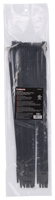 ProSource CV380W-253L Cable Tie, 96 mm Max Bundle Dia, Self-Lock Locking, Nylon, Black [SKU: ORG6540637]