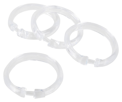 Simple Spaces SD-ORING-C3L Shower Curtain Ring, Plastic, Clear, 1 cm W, 2-1/2 in H [SKU: ORG4229134]