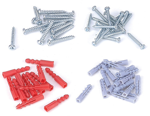 ProSource JL821083L Screw and Anchor Set, Screws: Zinc Plated, 60-Piece [SKU: ORG8299026]