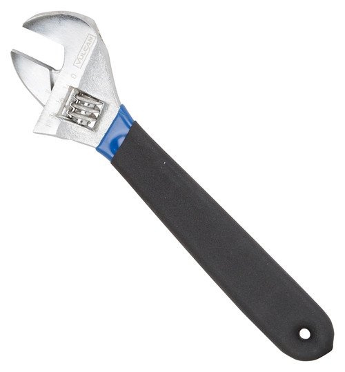 Vulcan JL149083L Adjustable Wrench, 8 in OAL, 1.04 in Jaw, Steel/Vinyl, Chrome, Non-Slip Handle [SKU: ORG8309726]