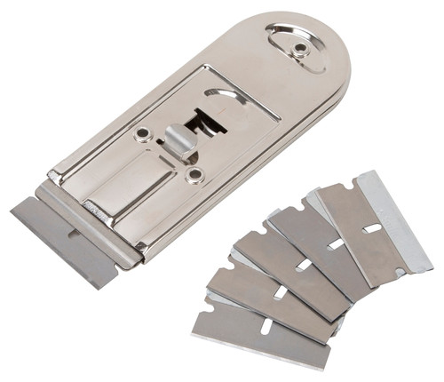 Vulcan Safety Scraper, SK5 Steel Alloy Blade, Chrome Handle, 1-1/2 in L [SKU: ORG0200212]