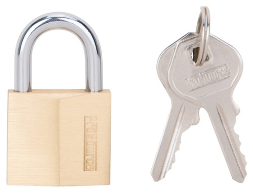 ProSource HD10030-3L Padlock, Standard Shackle, 3/16 in Dia Shackle, Steel, Brass, Yale Keyway [SKU: ORG2399863]