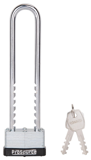 ProSource HD-520D-3L Padlock, Adjustable Shackle, 1/4 in Dia Shackle, Steel, Zinc [SKU: ORG2486785]
