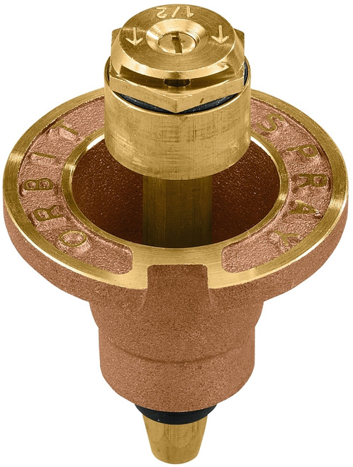 Orbit 54071 Sprinkler Head with Nozzle, 1/2 in Connection, FNPT, 15 ft, Brass [SKU: ORG3684529]