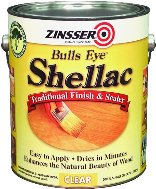 ZINSSER Bulls Eye 00301 Shellac, Mid-Tone, Clear, Liquid, 1 gal, Can [SKU: ORG6930325]
