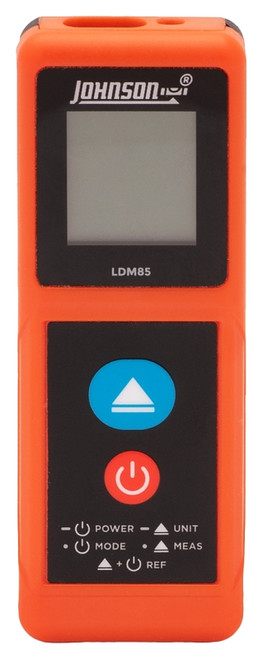 Johnson LDM85 Laser Distance Meter, Functions: Area, Continuous Use, Length, Volume, 2 in to 85 ft, Backlit LCD Display [SKU: ORG7407299]