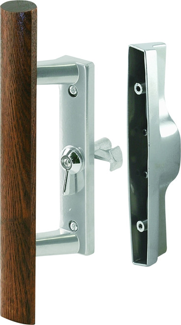 Prime-Line C 1018 Handle Set, Aluminum, Aluminum, 1 in Thick Door [SKU: ORG5704606]