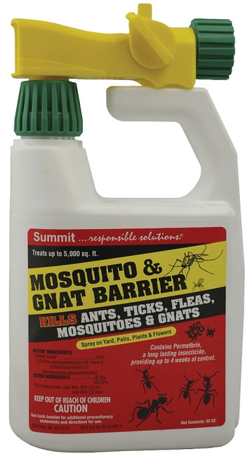 Summit 010-6 Mosquito and Gnat Barrier, Liquid, Slight Chemical, 32 oz Spray Bottle [SKU: ORG7288905]