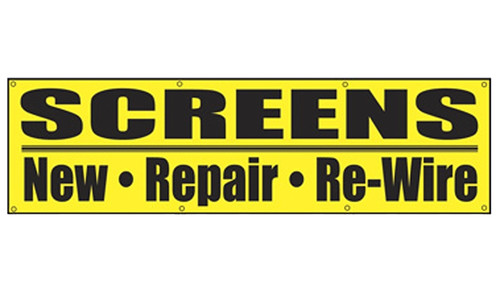 Make-2-Fit P 8080 Screen Repair Banner, Vinyl, Black/Yellow [SKU: ORG4473658]