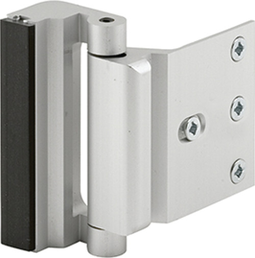 Defender Security U 10827 Blocker Entry Door Stop, 2-3/16 in L, 1-3/8 in W, Aluminum, Anodized Satin Nickel [SKU: ORG3605649]