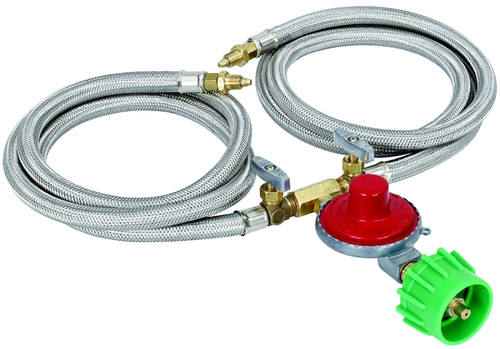 Bayou Classic M2HPH Hose and Regulator Kit, 1/8 in Connection, 36 in L Hose, Stainless Steel [SKU: ORG8213225]