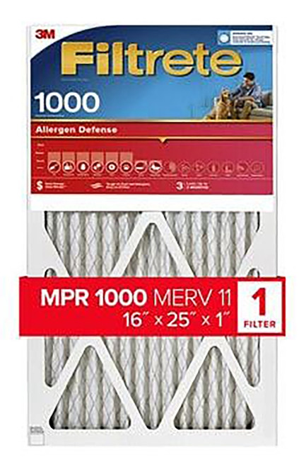 Filtrete 9801-4 Air Filter, 16 in L, 25 in W, 11 MERV, 1000 MPR [SKU: ORG7448590]