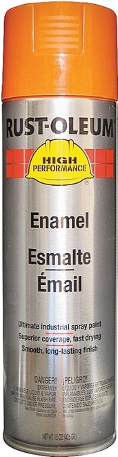 RUST-OLEUM V2155838 Enamel Spray Paint, Gloss, Safety Orange, 15 oz, Aerosol Can [SKU: ORG5548490]