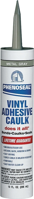 DAP PHENOSEAL 04102 Vinyl Adhesive Caulk, Gray, 48 hr Curing, -20 to 180 deg F, 10 oz Cartridge [SKU: ORG6041412]