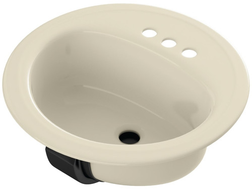 BOOTZ Laurel Series 021-2435-06 Lavatory Sink, Round Basin, 3-Deck Hole, 19 in OAW, 19 in OAH, 7-13/16 in OAD, Steel [SKU: ORG0754895]
