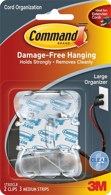 Command 17303CLR Cord Organizer, Plastic, Transparent [SKU: ORG9899113]