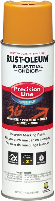 RUST-OLEUM INDUSTRIAL CHOICE 203033 Marking Paint, Caution Yellow, 17 oz, Aerosol Can [SKU: ORG6564868]