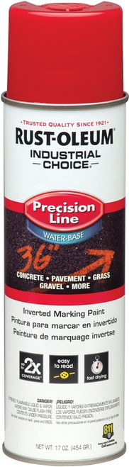 RUST-OLEUM INDUSTRIAL CHOICE 203038 Marking Paint, Safety Red, 17 oz, Aerosol Can [SKU: ORG3703022]