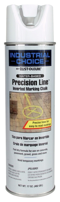 RUST-OLEUM INDUSTRIAL CHOICE MC1800 System Precision Line 205237 Inverted Marking Chalk, APWA White, 17 oz [SKU: ORG9935750]