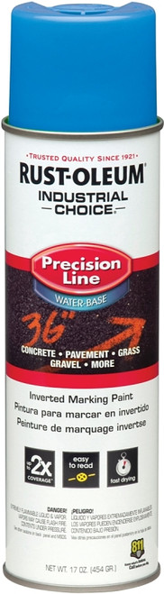 RUST-OLEUM INDUSTRIAL CHOICE 205176 Marking Paint, Fluorescent Blue, 17 oz, Aerosol Can [SKU: ORG6118400]