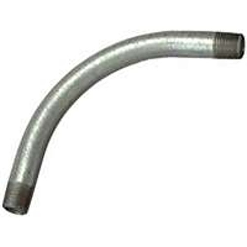 Halex 64112 Rigid Elbow, 90 deg Angle, 1-1/4 in, Steel, Galvanized [SKU: ORG3558053]