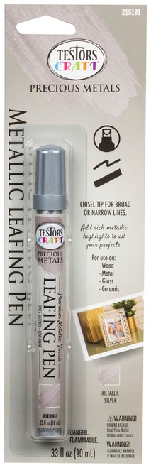 RUST-OLEUM American Accents 215191 Leafing Pen, Chisel Tip, Silver [SKU: ORG9460650]