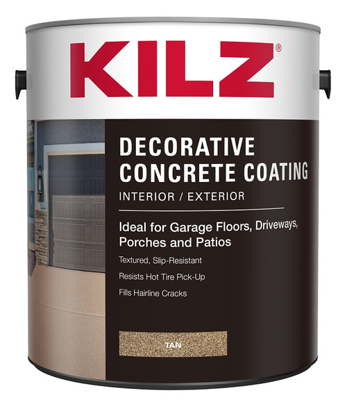 Kilz L378611 Decorative Concrete Coating, Gloss, Tan, 1 gal [SKU: ORG7385891]