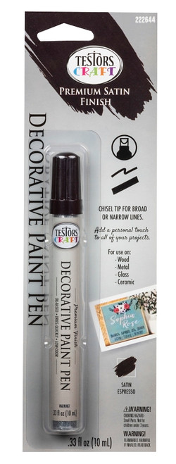 RUST-OLEUM AMERICAN ACCENTS 222644 Decorative Paint Pen, Chisel Tip, Espresso [SKU: ORG3484656]